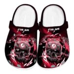 Personalized Alabama Crimson Tide Gothic Skull Crocs Best selling