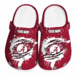 Personalized Alabama Crimson Tide Splash Motif Background Crocs Best selling