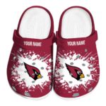 Personalized Arizona Cardinals Splatter Background Crocs Best selling