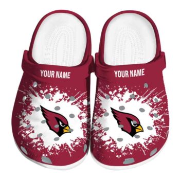 Personalized Arizona Cardinals Splatter Background Crocs Best selling