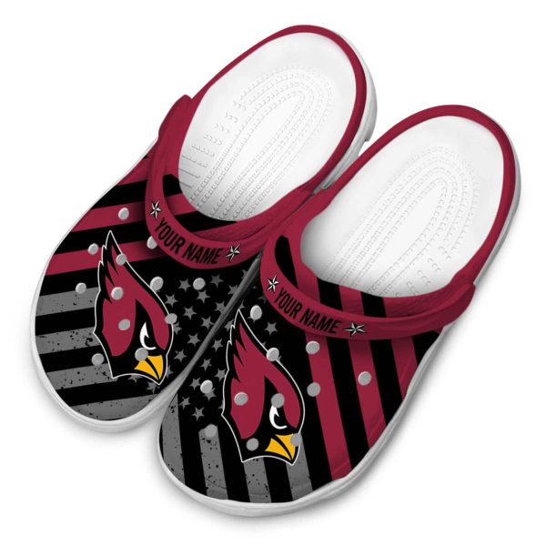 Personalized Arizona Cardinals Star Spangled Graphic Crocs Trendy