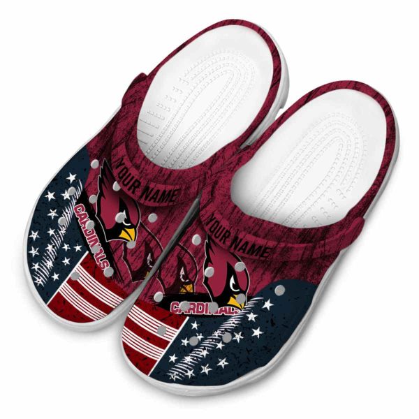 Personalized Arizona Cardinals Star Spangled Side Pattern Crocs Trendy
