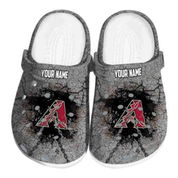 Personalized Arizona Diamondbacks Cracked Ground Texture Crocs Best selling