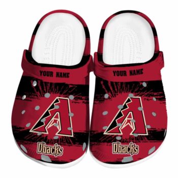 Personalized Arizona Diamondbacks Paint Splatter Graphics Crocs Best selling