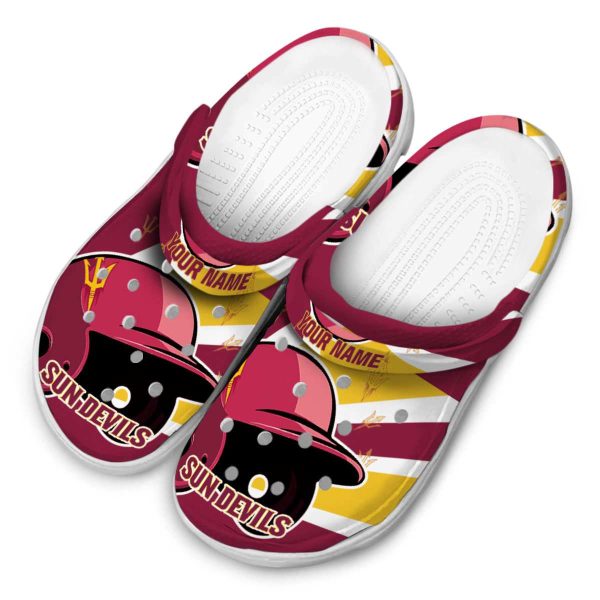 Personalized Arizona State Sun Devils Baseball Helmet Crocs Trendy