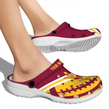 Personalized Arizona State Sun Devils Football Motif Crocs High quality