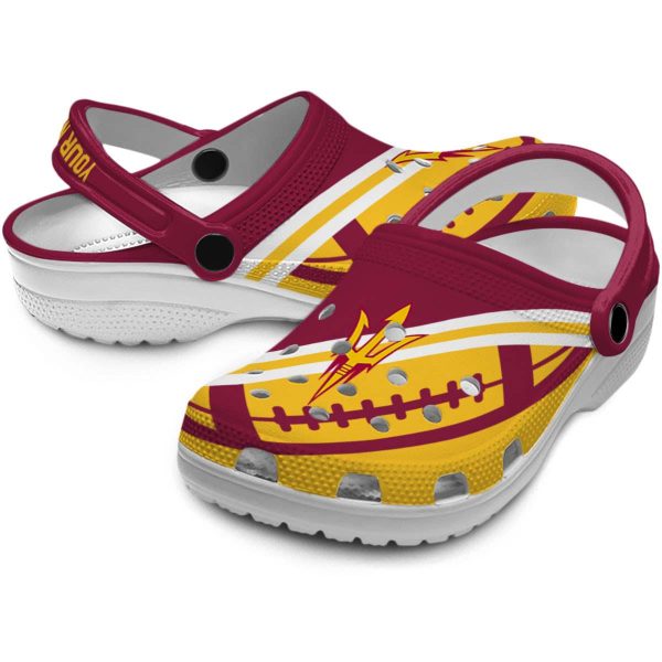 Personalized Arizona State Sun Devils Football Motif Crocs Latest Model