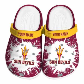 Personalized Arizona State Sun Devils Splash Art Crocs Best selling