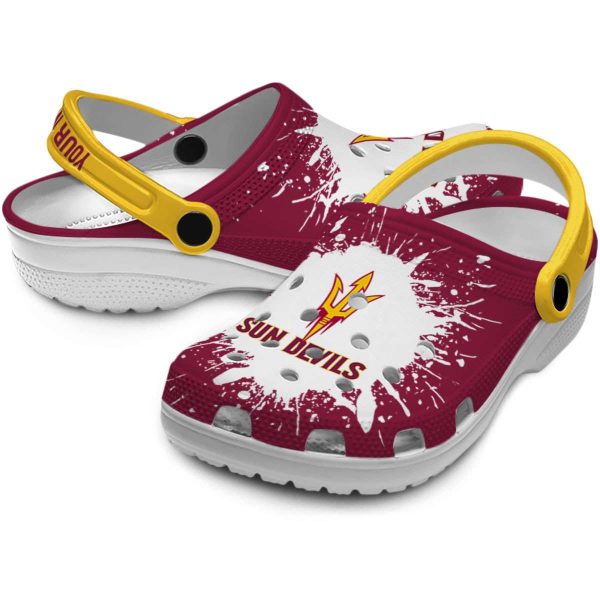 Personalized Arizona State Sun Devils Splash Art Crocs Latest Model