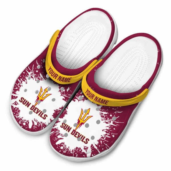 Personalized Arizona State Sun Devils Splash Art Crocs Trendy