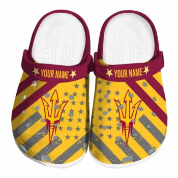Personalized Arizona State Sun Devils Star Spangled Graphic Crocs Best selling