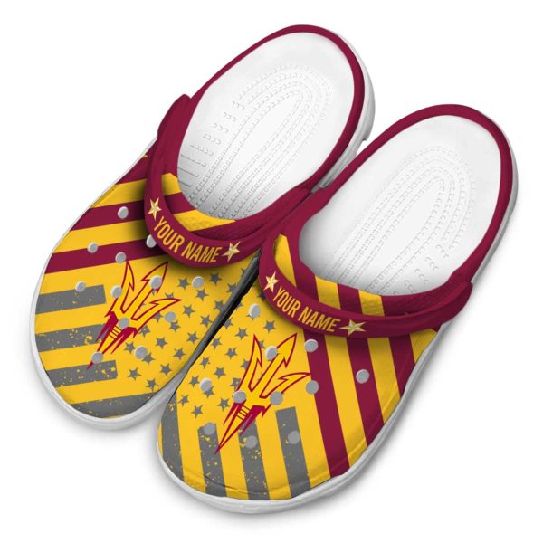 Personalized Arizona State Sun Devils Star Spangled Graphic Crocs Trendy