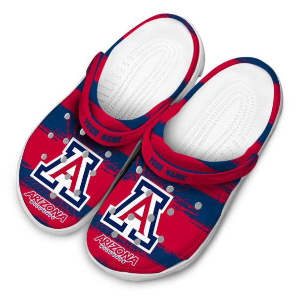 Personalized Arizona Wildcats Paint Splatter Graphics Crocs Trendy