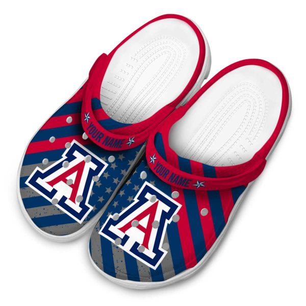 Personalized Arizona Wildcats Star Spangled Graphic Crocs Trendy