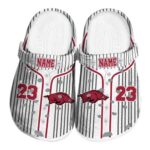 Personalized Arkansas Razorbacks Pinstripe Pattern Crocs Best selling