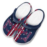 Personalized Atlanta Braves Contrasting Stripes Crocs Best selling