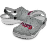 Personalized Atlanta Braves Cracked Texture Crocs Best selling