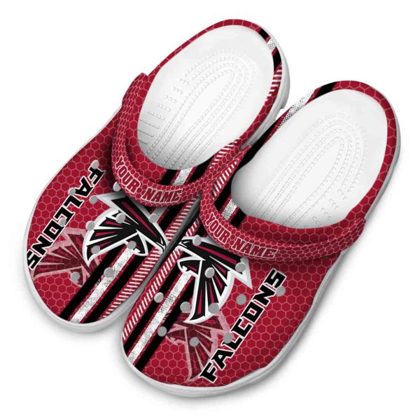 Personalized Atlanta Falcons Contrasting Stripes Crocs Trendy
