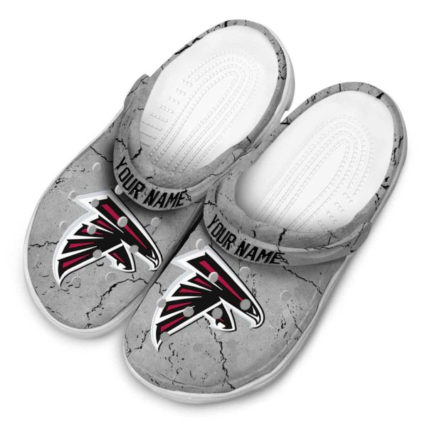 Personalized Atlanta Falcons Cracked Texture Crocs Trendy