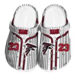 Personalized Atlanta Falcons Pinstripe Pattern Crocs Best selling