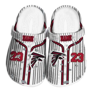 Personalized Atlanta Falcons Pinstripe Pattern Crocs Best selling