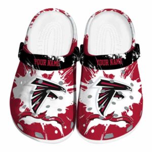 Personalized Atlanta Falcons Splatter Pattern Crocs Best selling