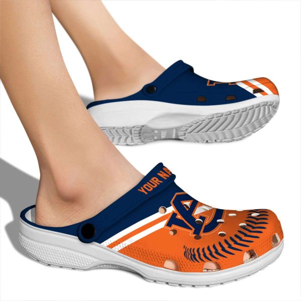 Personalized Auburn Tigers Baseball Motif Crocs High quality