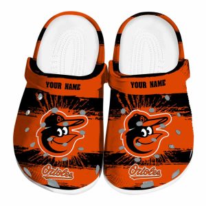 Personalized Baltimore Orioles Paint Splatter Graphics Crocs Best selling