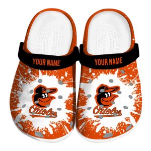 Personalized Baltimore Orioles Splash Art Crocs Best selling