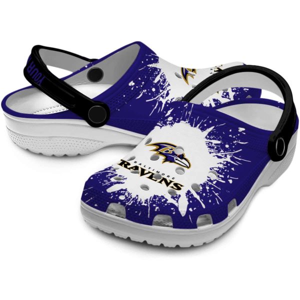Personalized Baltimore Ravens Splash Art Crocs Latest Model