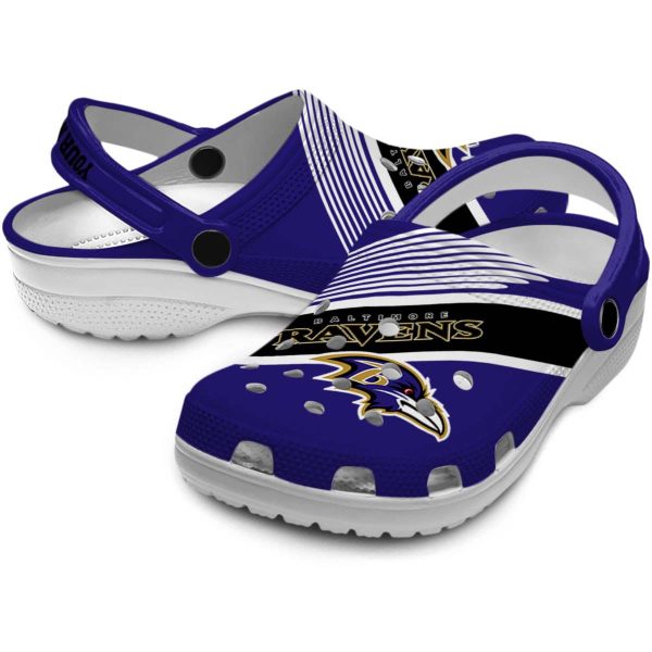 Personalized Baltimore Ravens Vibrant Dual Tone Crocs Latest Model