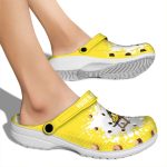 Personalized Banana Splatter Background Crocs High quality