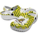 Personalized Banana Zigzag Paint Burst Crocs Latest Model