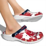 Personalized Boston Red Sox Splatter Pattern Crocs High quality