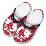 Personalized Boston Red Sox Splatter Pattern Crocs Trendy