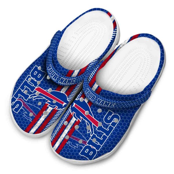 Personalized Buffalo Bills Contrasting Stripes Crocs Trendy