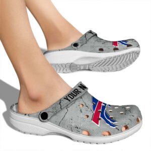 Personalized Buffalo Bills Cracked Texture Crocs High quality