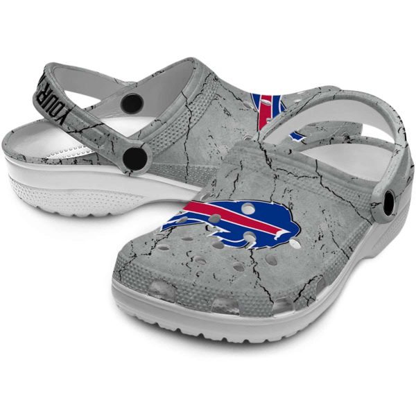 Personalized Buffalo Bills Cracked Texture Crocs Latest Model