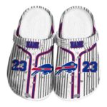 Personalized Buffalo Bills Pinstripe Pattern Crocs Best selling