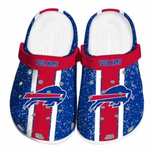Personalized Buffalo Bills Vertical Stripes Crocs Best selling