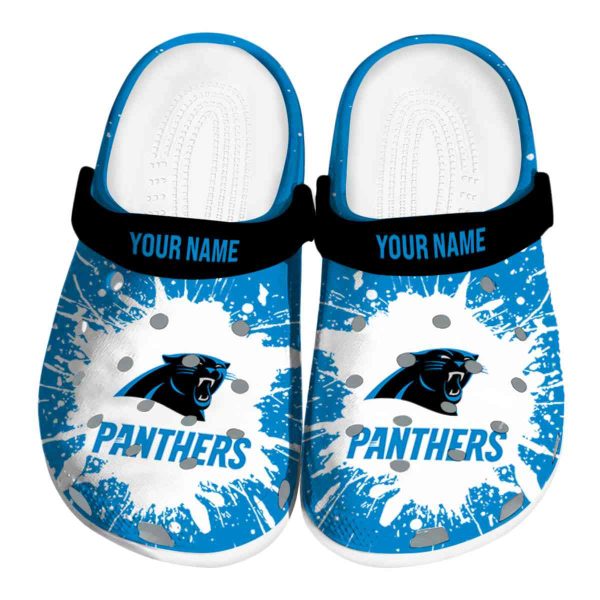 Personalized Carolina Panthers Splash Art Crocs Best selling