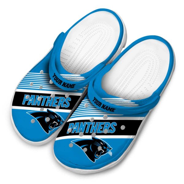Personalized Carolina Panthers Vibrant Dual Tone Crocs Trendy