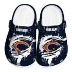 Personalized Chicago Bears Splash Motif Background Crocs Best selling