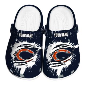 Personalized Chicago Bears Splash Motif Background Crocs Best selling