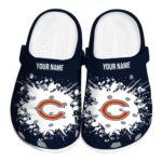 Personalized Chicago Bears Splatter Background Crocs Best selling