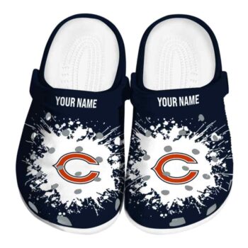Personalized Chicago Bears Splatter Background Crocs Best selling