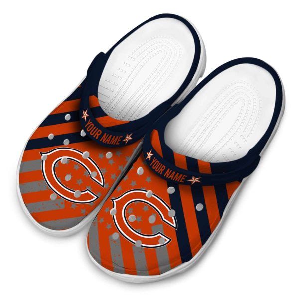 Personalized Chicago Bears Star Spangled Graphic Crocs Trendy
