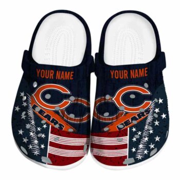 Personalized Chicago Bears Star Spangled Side Pattern Crocs Best selling