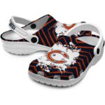 Personalized Chicago Bears Zigzag Paint Burst Crocs Best selling
