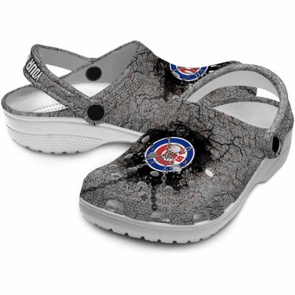 Personalized Chicago Cubs Cracked Ground Texture Crocs Latest Model
